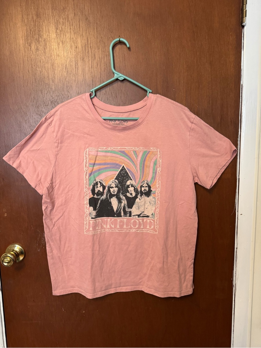 Pink Floyd Tee in Dusty Pink with Psychedelic Graphic